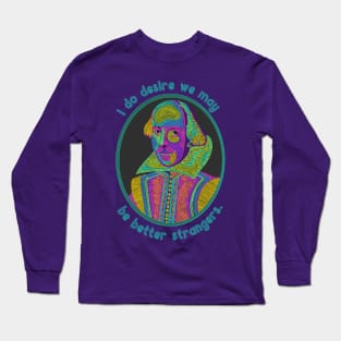 William Shakespeare Portrait and Quote Long Sleeve T-Shirt